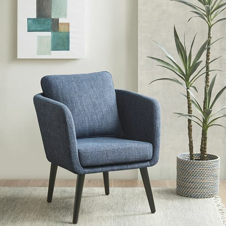 Furniture Ink+Ivy | Ink+Ivy Jake Upholstered Accent Arm Chair With Loose Back Pillow