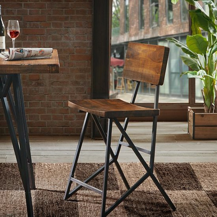 Furniture Ink+Ivy | Ink+Ivy Trestle Counter Stool