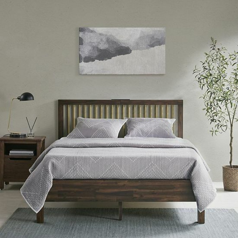 Furniture Ink+Ivy | Ink+Ivy Mercer Low Profile Spindle Queen Platform Bed