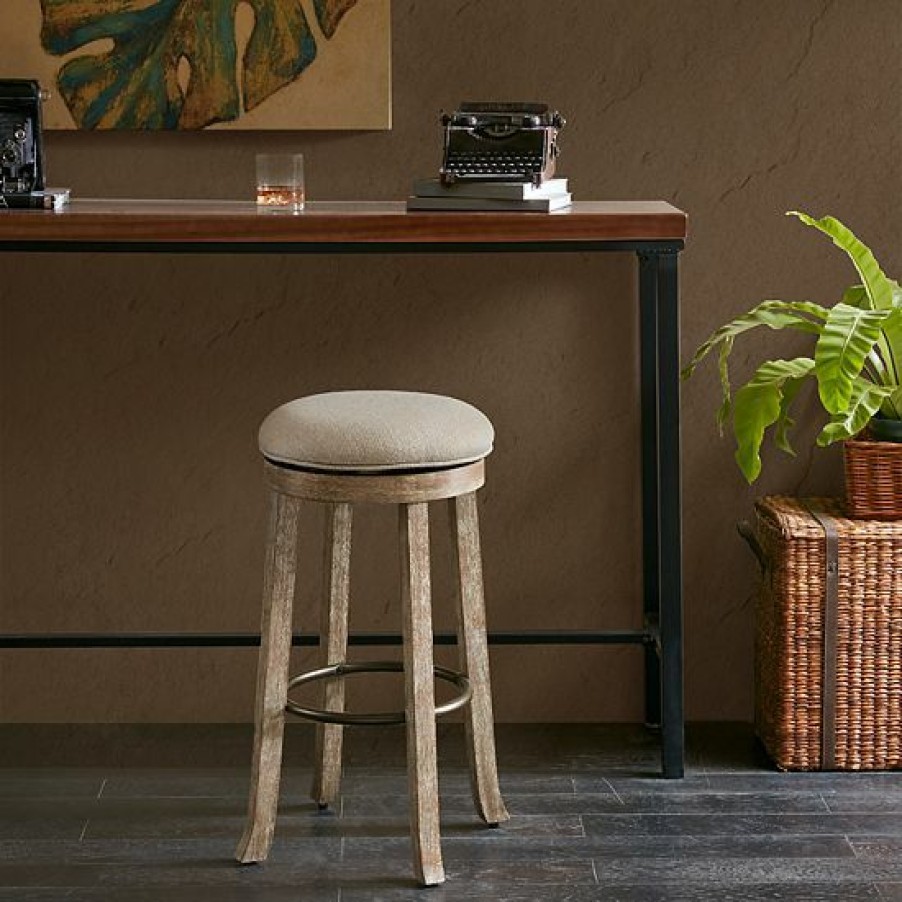 Furniture Ink+Ivy | Ink+Ivy Oaktown Backless Bar Stool With Swivel Seat