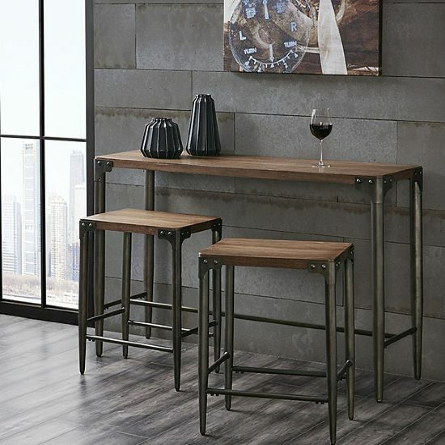 Furniture Ink+Ivy | Ink+Ivy Caden Console Table & Counter Stool 3-Piece Set