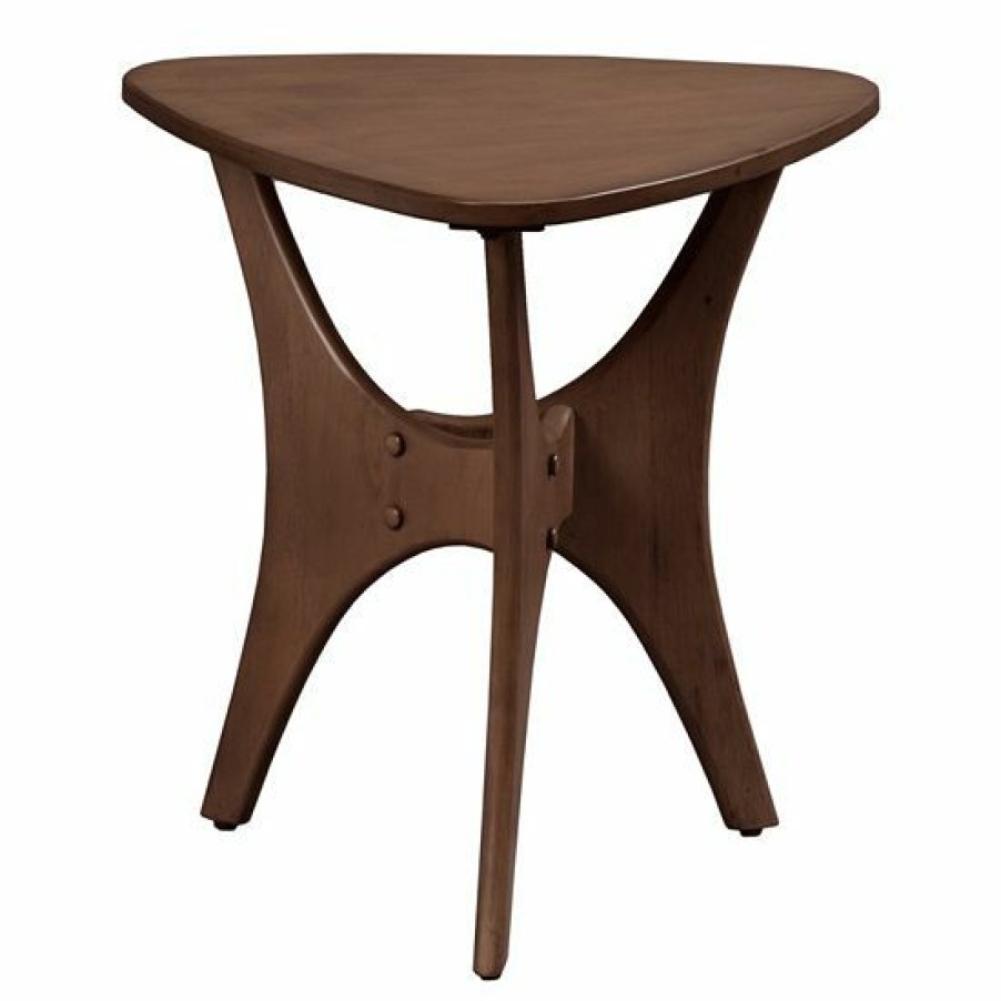 Furniture Ink+Ivy | Ink+Ivy Cedar Triangle Wood End Table Pecan