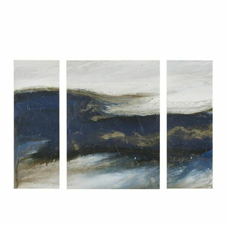 Home Decor Ink+Ivy | Ink+Ivy Rolling Waves Triptych Canvas Wall Art 3-Piece Set