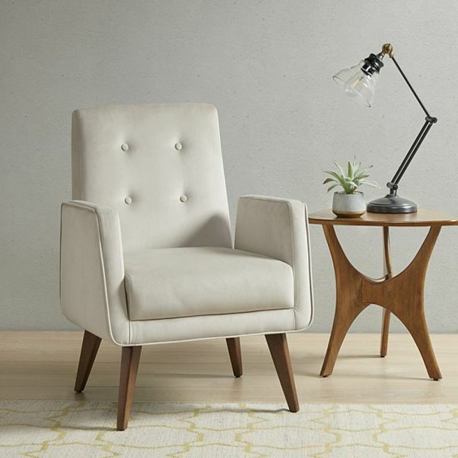 Furniture Ink+Ivy | Ink+Ivy Lacey Mid Century Modern Velvet Upholstered Accent Arm Chair