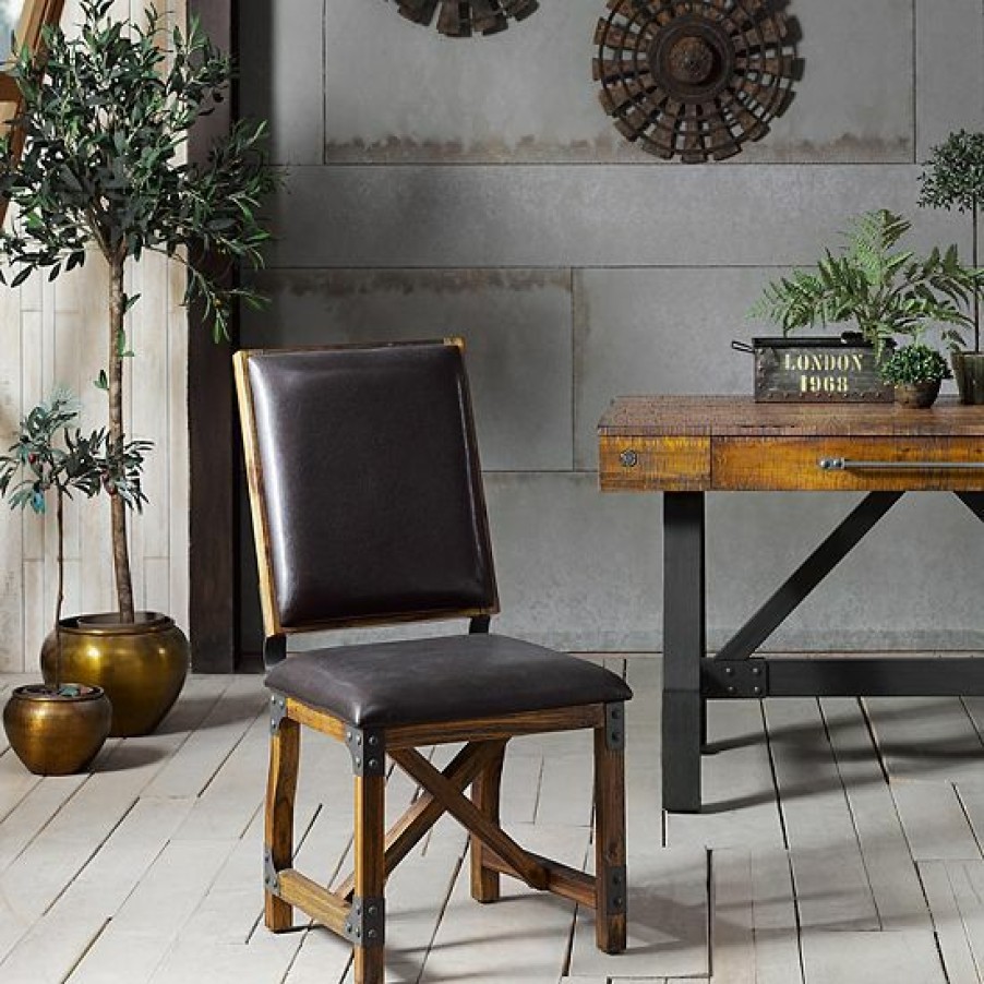 Furniture Ink+Ivy | Ink+Ivy Lancaster Faux-Leather Dining Chair