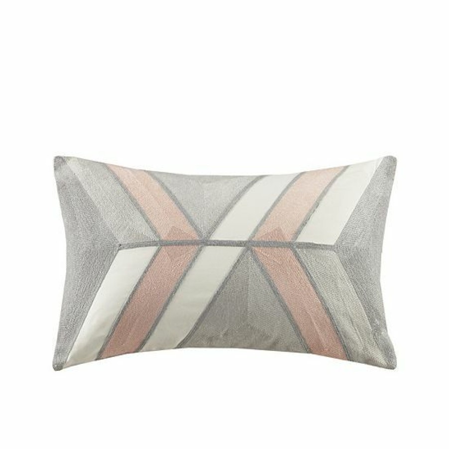 Home Decor Ink+Ivy | Ink+Ivy Aero Abstract Embroidered Oblong Throw Pillow