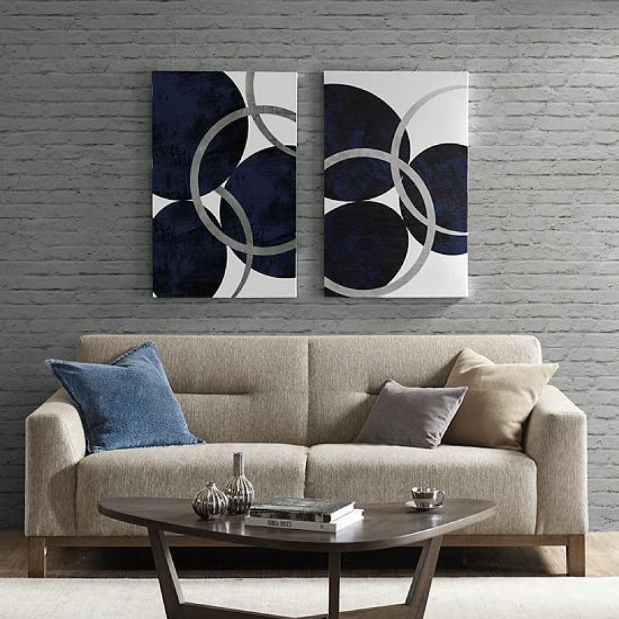 Home Decor Ink+Ivy | Ink+Ivy Celestial Orbit Canvas Wall Art 2-Piece Set