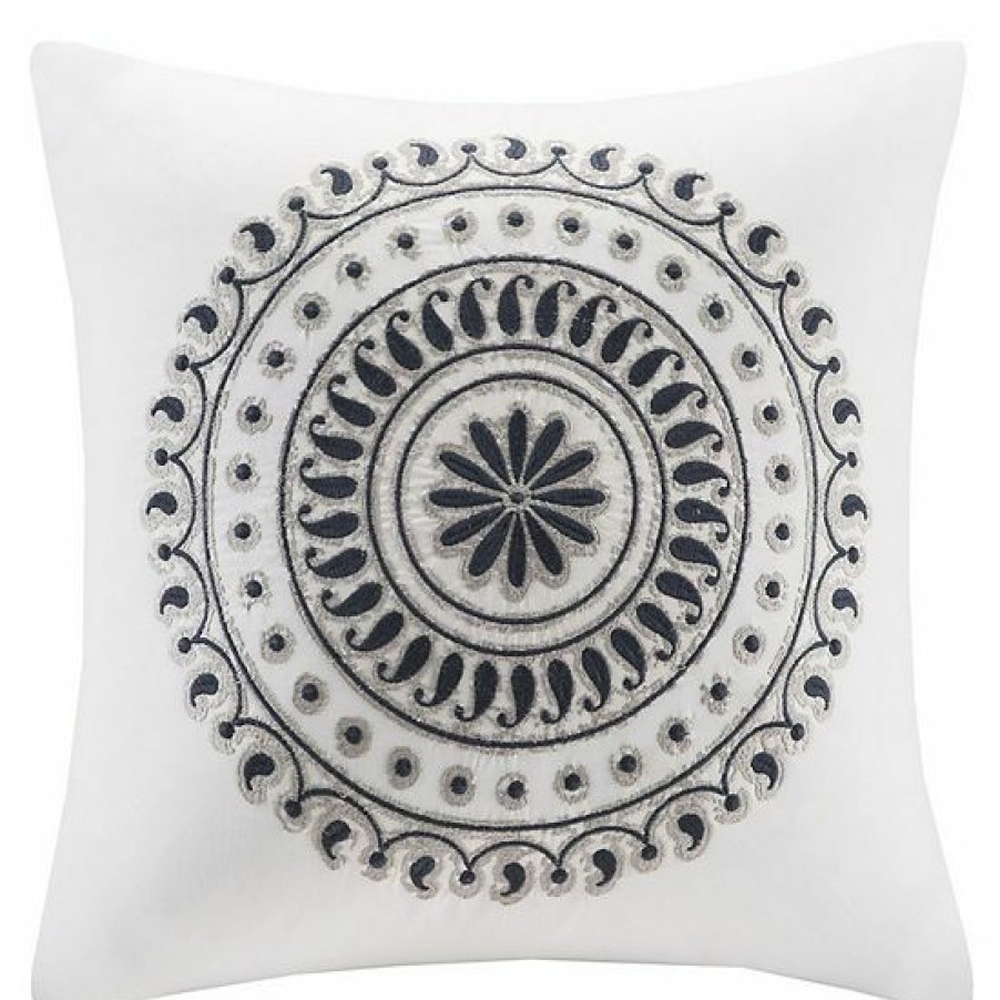 Home Decor Ink+Ivy | Ink+Ivy Fleur Embroidered Square Throw Pillow