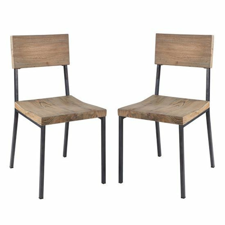 Furniture Ink+Ivy | Ink+Ivy Tacoma Dining Chair 2-Piece Set Barn Gray Black