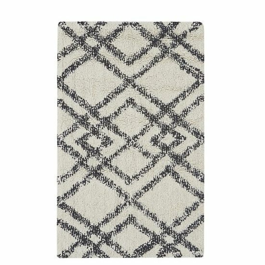 Bed & Bath Ink+Ivy | Ink+Ivy Ansel Geo Diamond Yarn Dyed Cotton Tufted Bath Rug