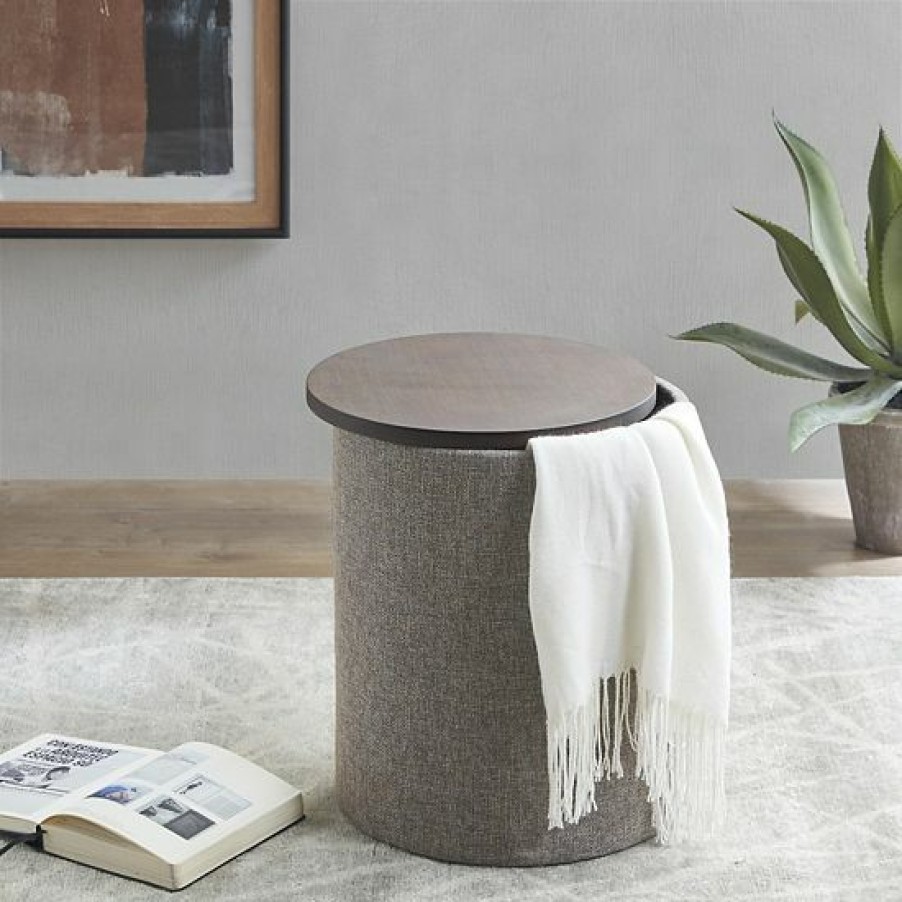 Furniture Ink+Ivy | Ink+Ivy Marta Storage Round Ottoman